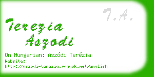 terezia aszodi business card
